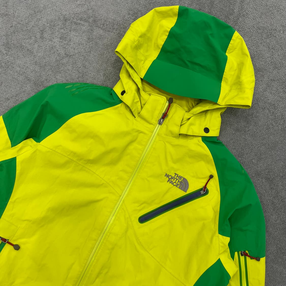 L 노스페이스 옐로우/그린 바람막이 후드 자켓 상품이미지2