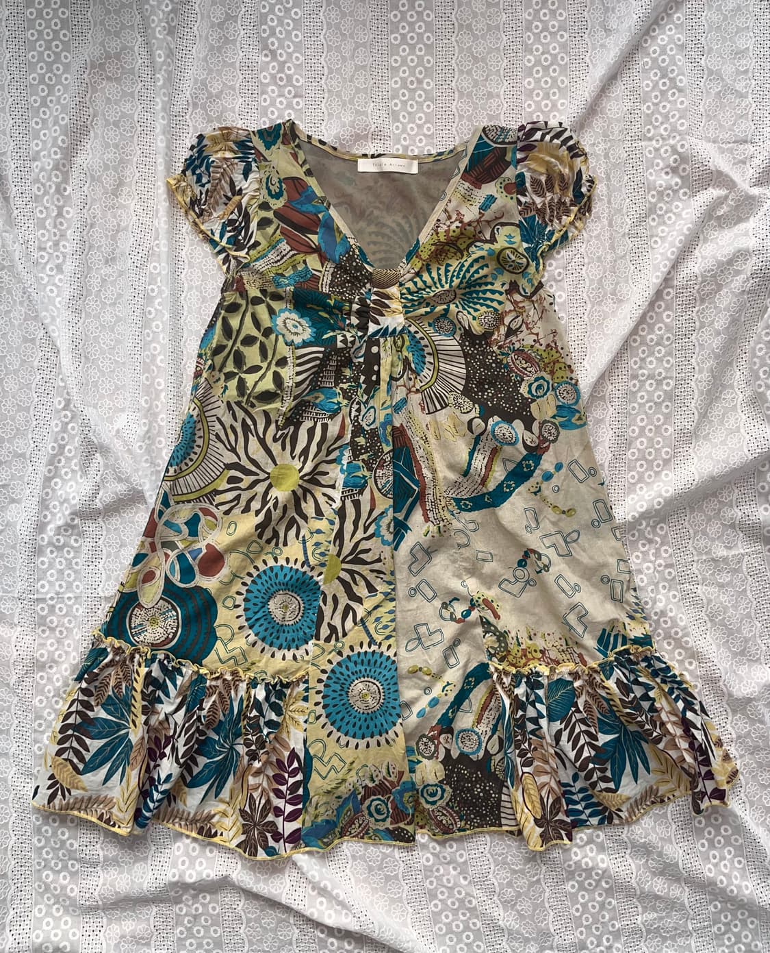 Hippie style puff mini dress 상품이미지1