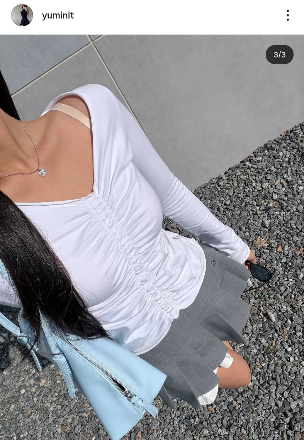 inegi 이네기 Fairy Shirring Long Sleeve 티셔츠 상품이미지2