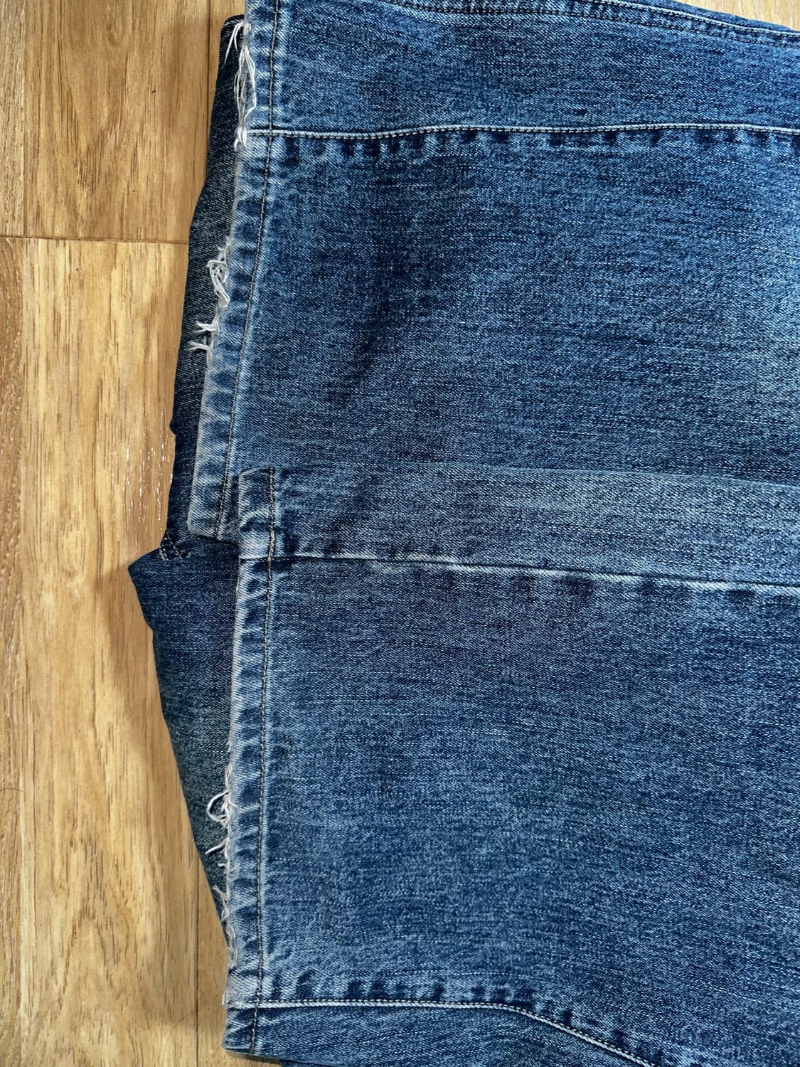 2)해칭룸 와이드 라인 블루 진 상품이미지4