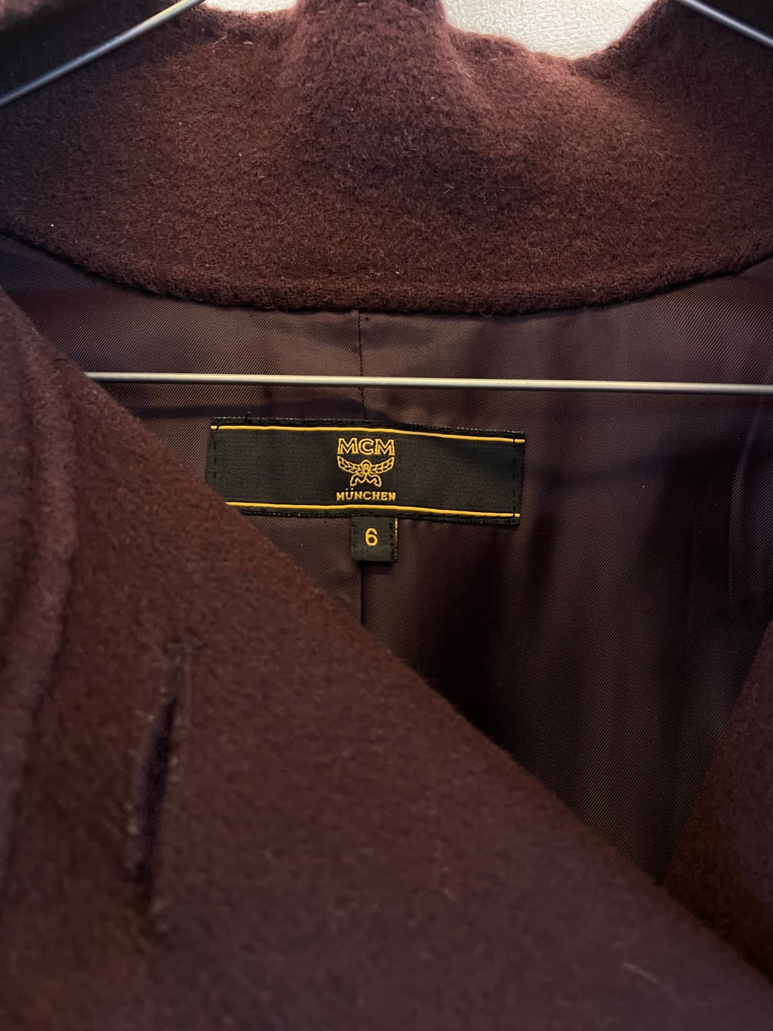 MCM 여성울코트 여성모직코트:) 버건디코트 하프코트하객룩연말룩데이트룩 상품이미지2