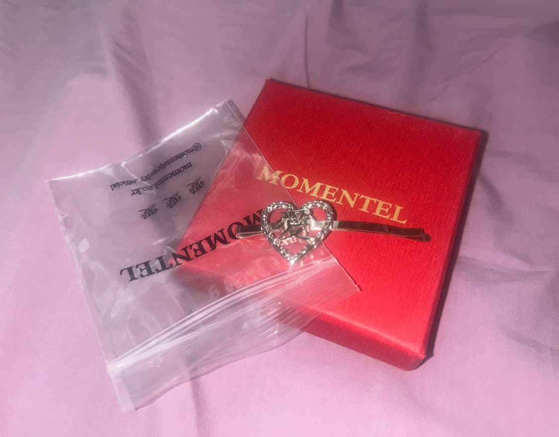 Mometel 모멘텔 heart hairpin 미사용 상품이미지5