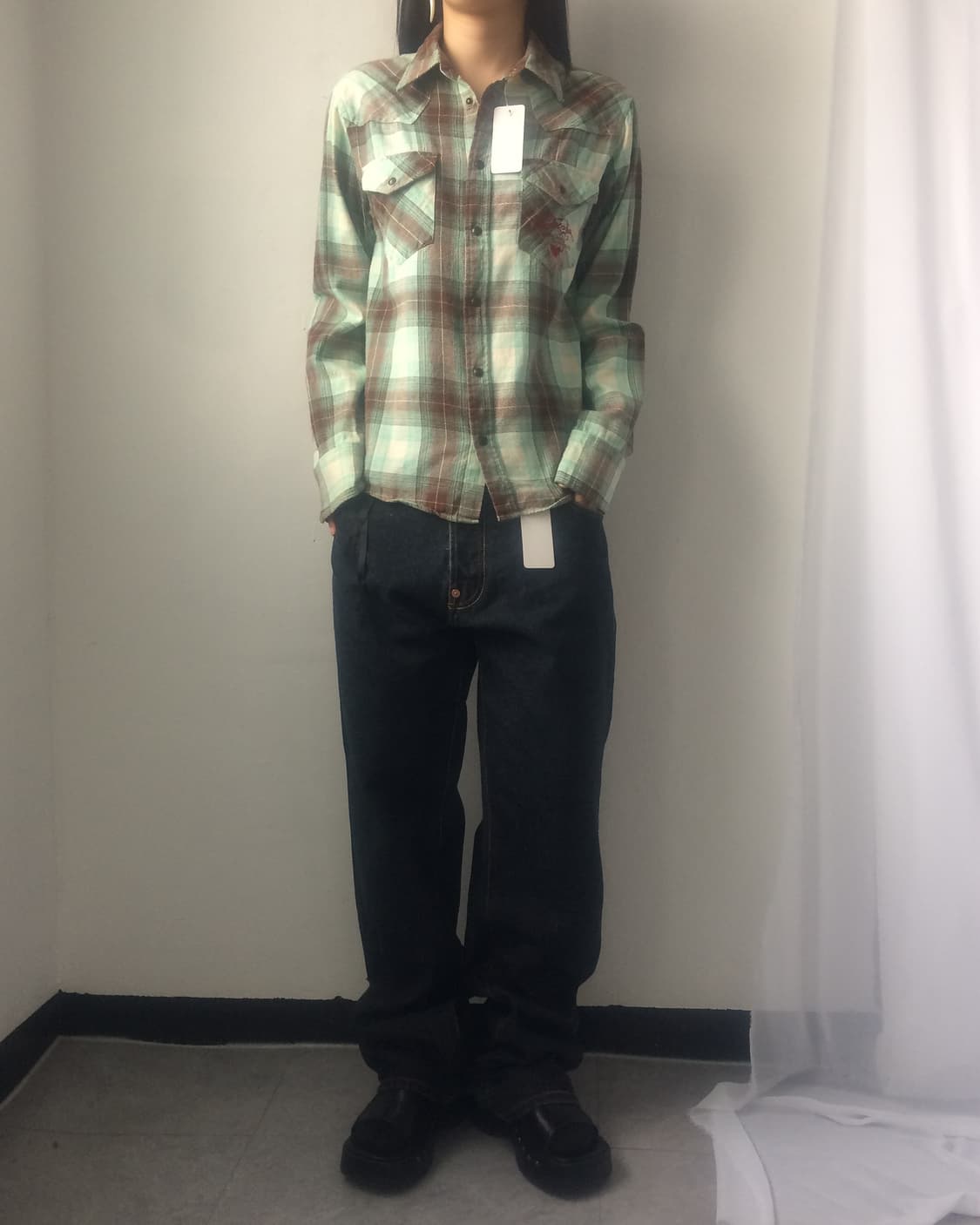 Gotcha check pattern shirt 상품이미지8