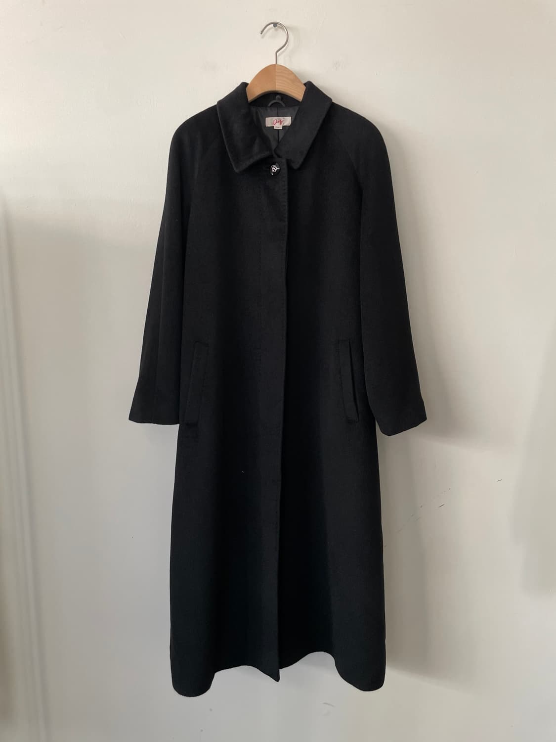 vintage black angora silk long coat 상품이미지3
