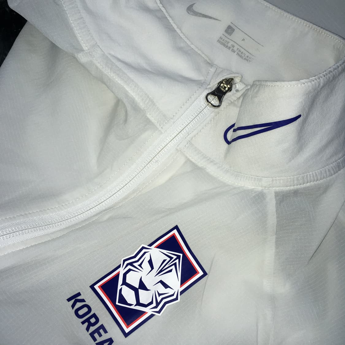 투티/0390 나이키 팀코리아 바람막이 시스루 화이트 슬림핏 KOREA 상품이미지5
