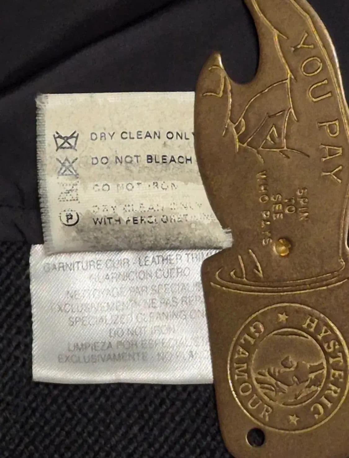 HERMES 하이브리드 레더 트리밍 니트 블루종 자켓 (M) 상품이미지7