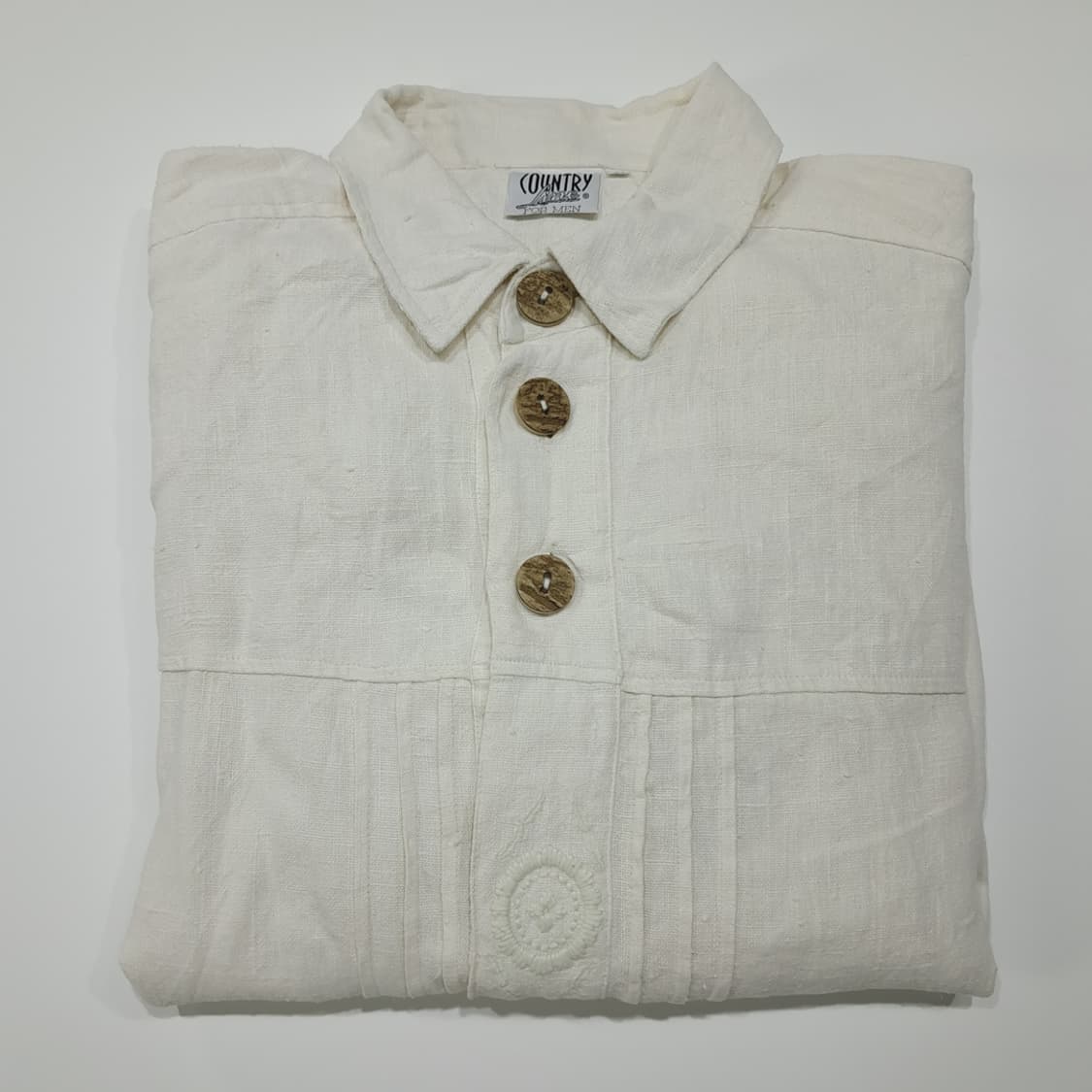 CL888 XL 컨트리라인 90s 독일 트라흐텐 바라리안 린넨 알펜 셔 상품이미지7