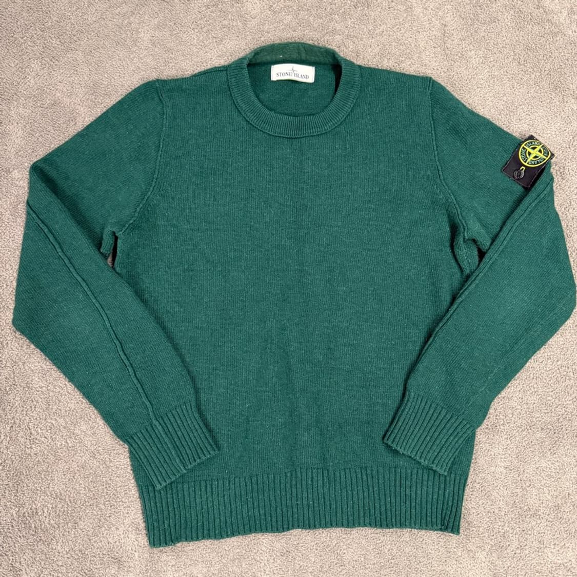 [정품/L] 스톤아일랜드 와펜 니트 그린  상품이미지1