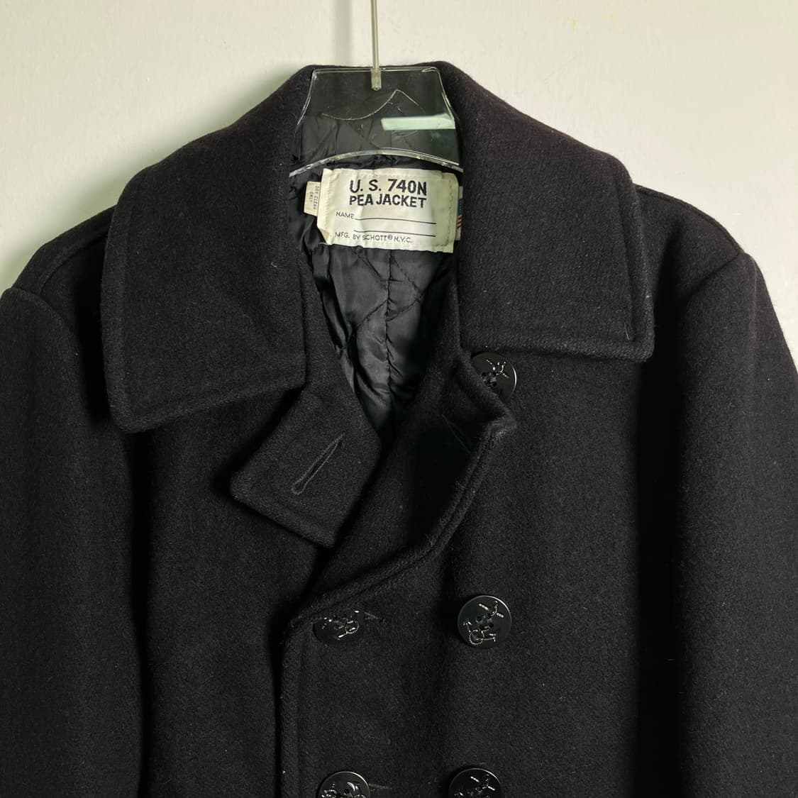 Schott 쇼트 740N 블랙 피코트 36 상품이미지4