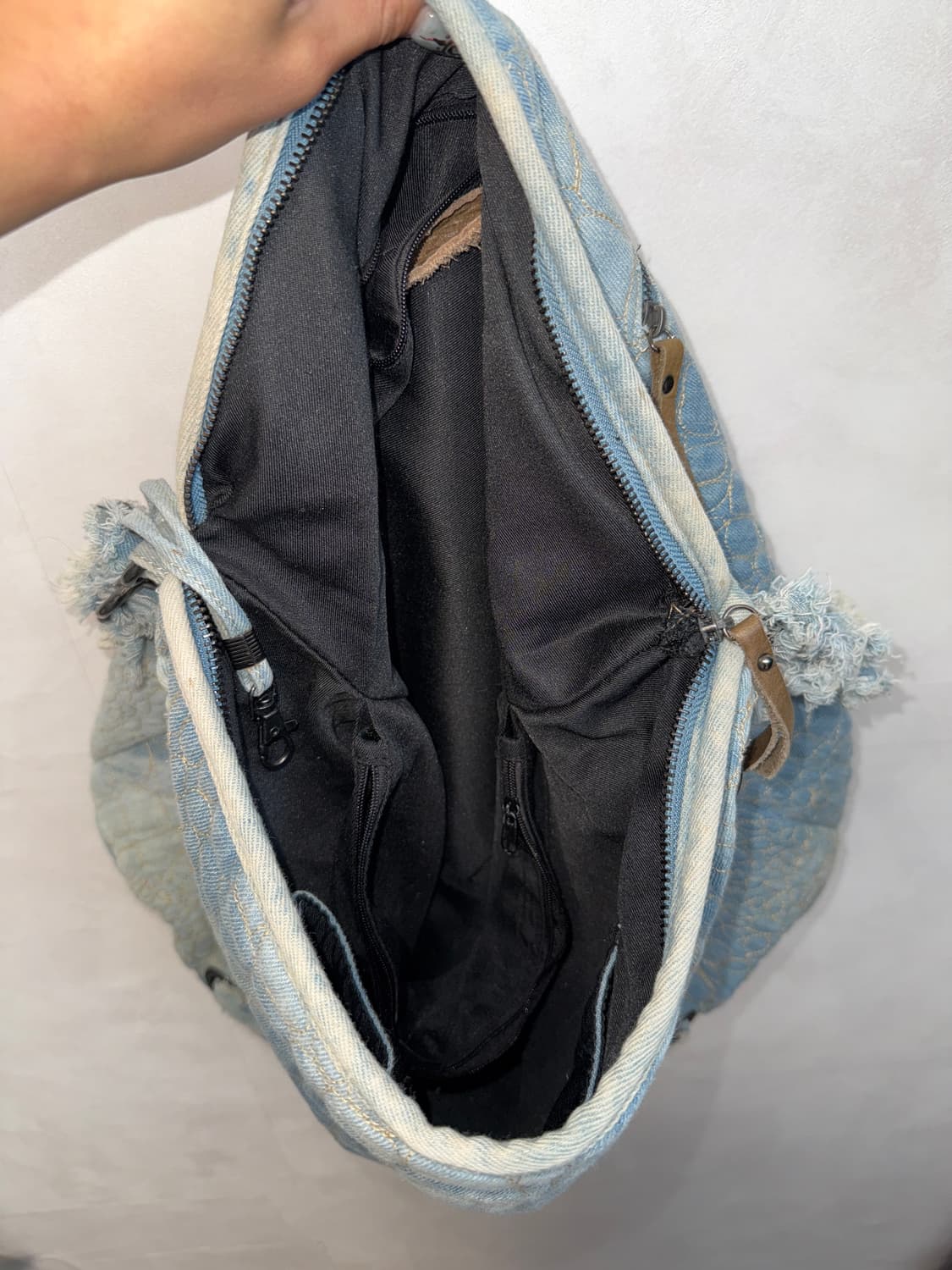 Grunge denim python laceup big 쇼퍼백 상품이미지5