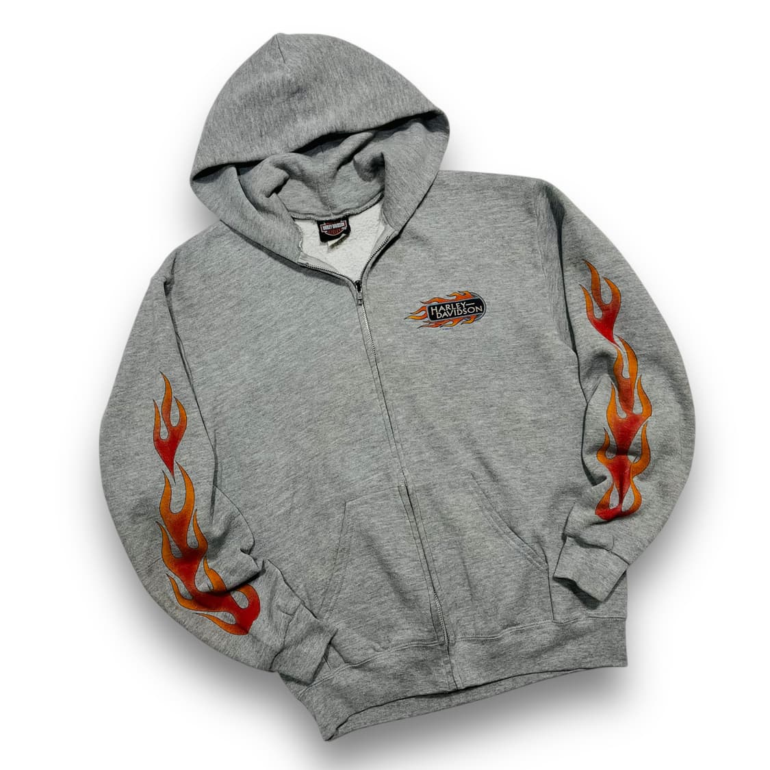 할리데이비슨 00s 플레임 웨스턴 빈티지 후디 집업 상품이미지4
