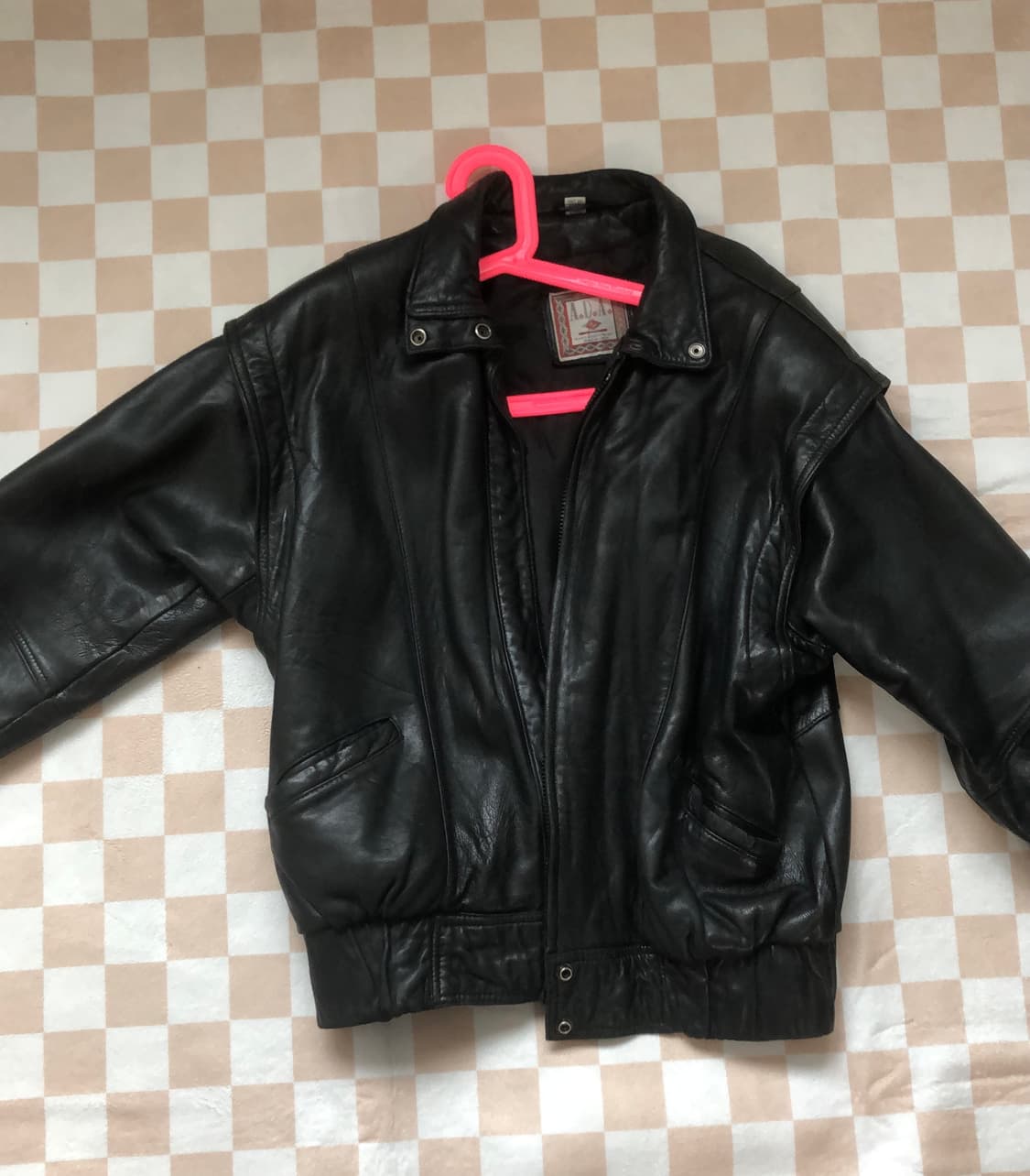 빈티지 소가죽 리얼레더 자켓 90s 스타일 상품이미지2
