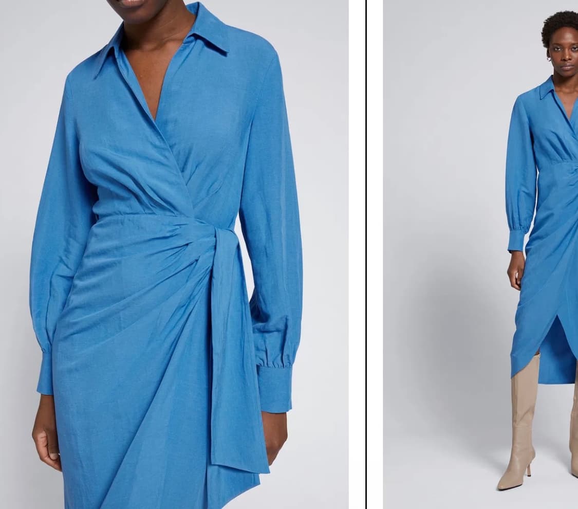 새상품 컨디션 & Other Stories 블루 랩 원피스 EUR 36( 상품이미지2