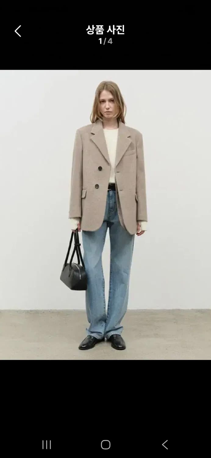 던스트 레이어드 헤비 울 블레이저 오트밀 S 상품이미지1