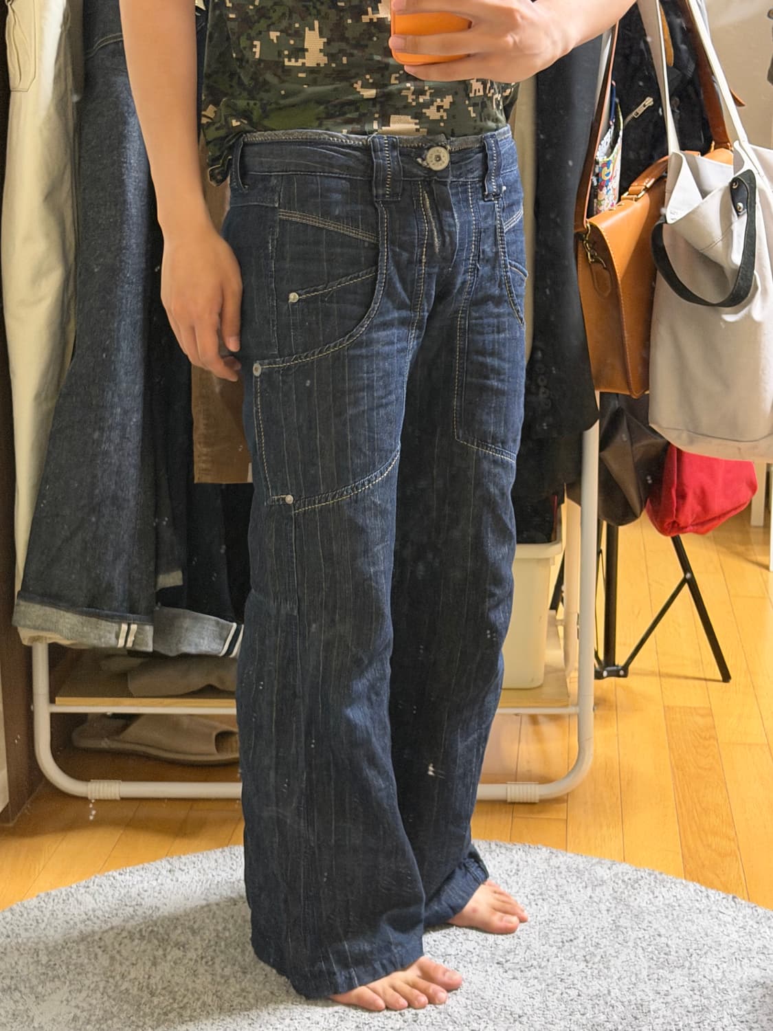 90s 마리떼 프랑소와 저버 로우웨스트 부츠컷진 상품이미지3