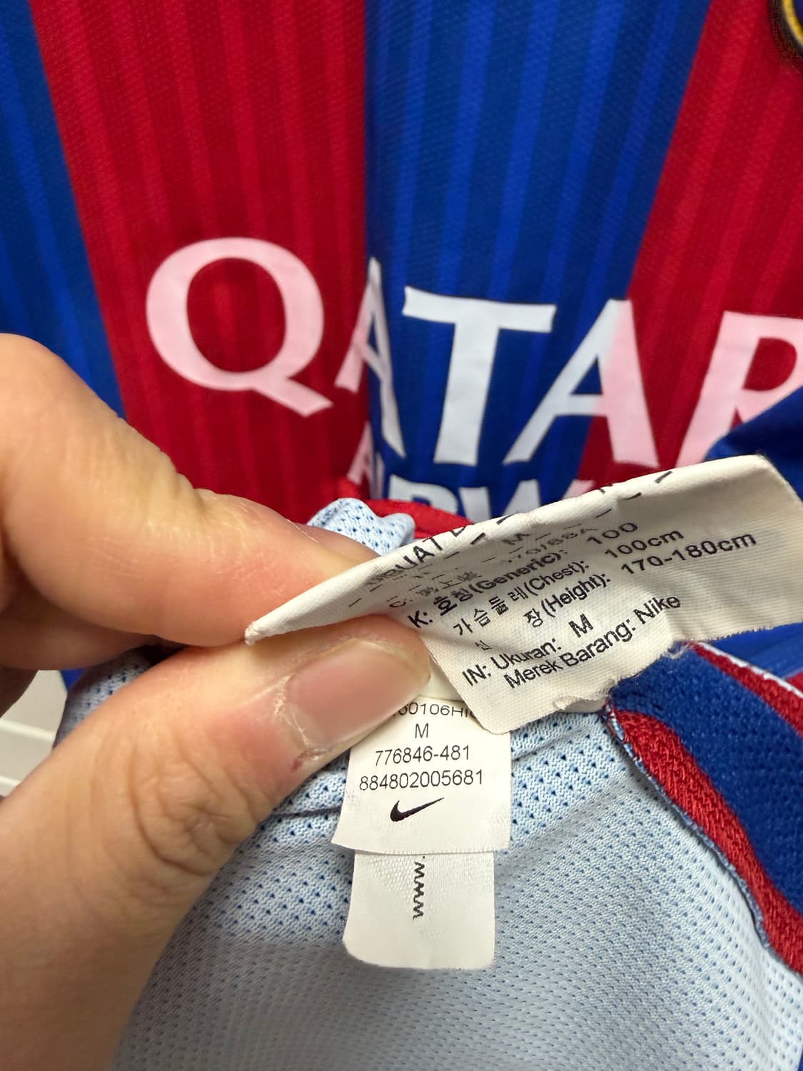 16-17 바르셀로나 어센틱 네이마르 유니폼 상품이미지3