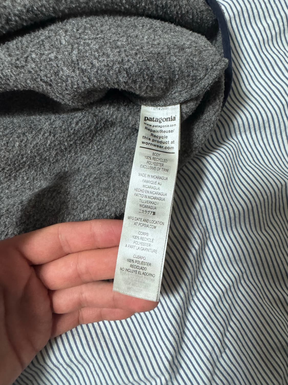 (S급) 파타고니아 신칠라 스냅 T 플리스 풀오버 니켈 블루 L 상품이미지9