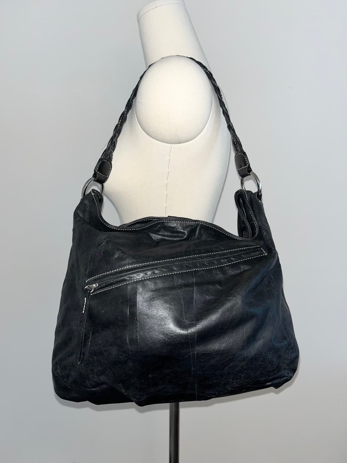 Japan vintage leather Shoulder bag 상품이미지7