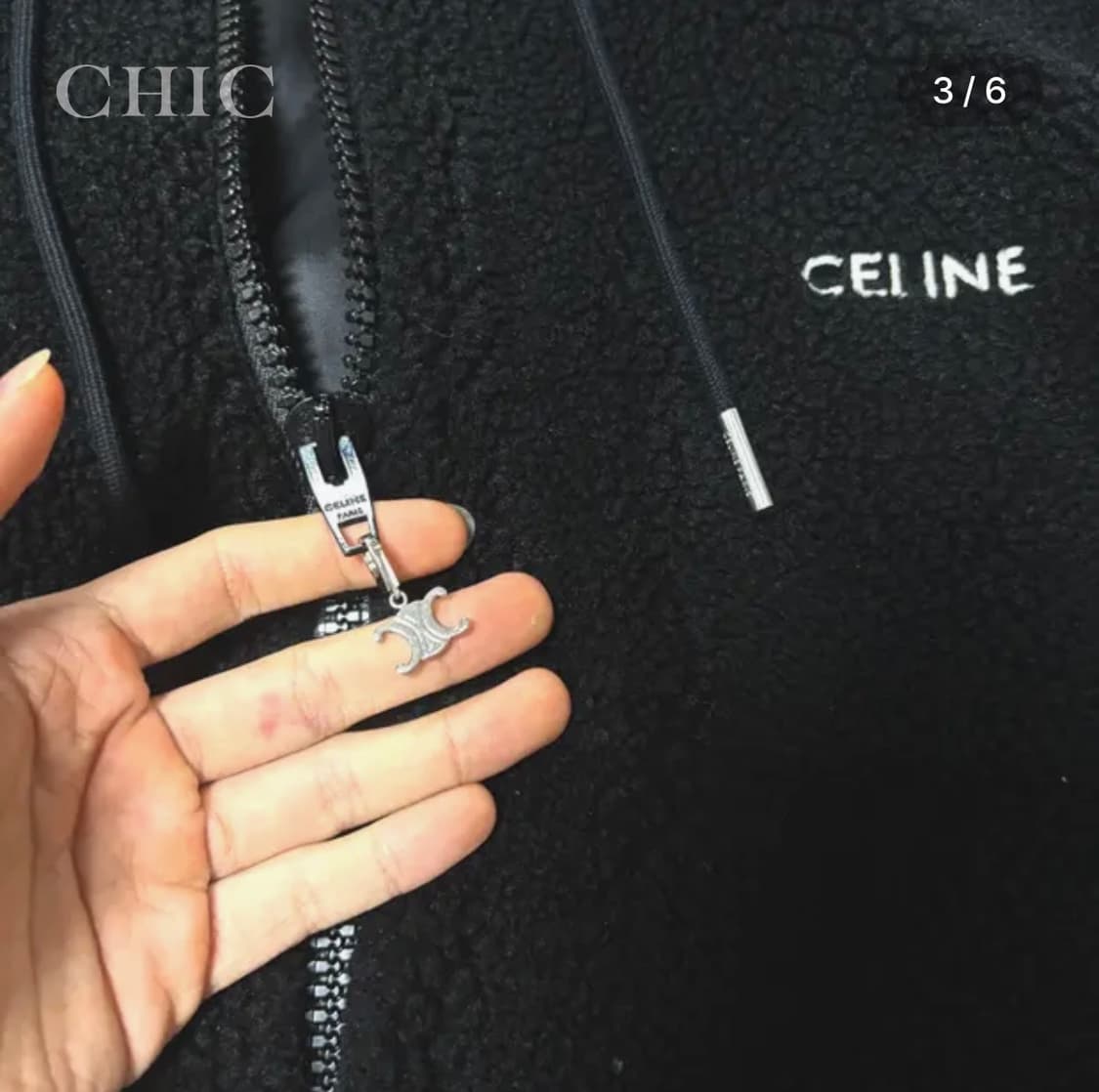 [셀린느 자켓 인 플리스 로고 후드 집업] 상품이미지3