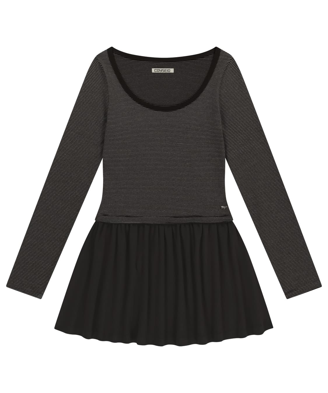 코이세이오 COY STRIPE DRESS BROWN 원피스 드레스 상품이미지1