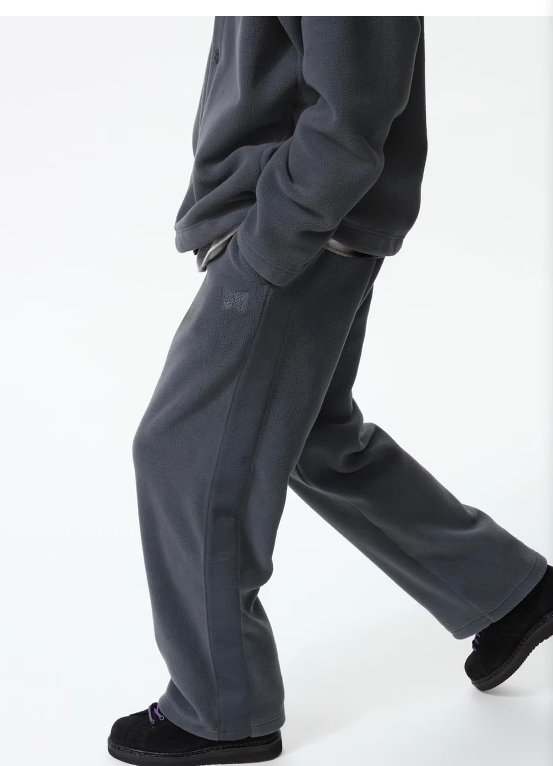 유니클로 니들스 콜라보 후리스와이드팬츠 (다크그레이/L사이즈) 상품이미지2