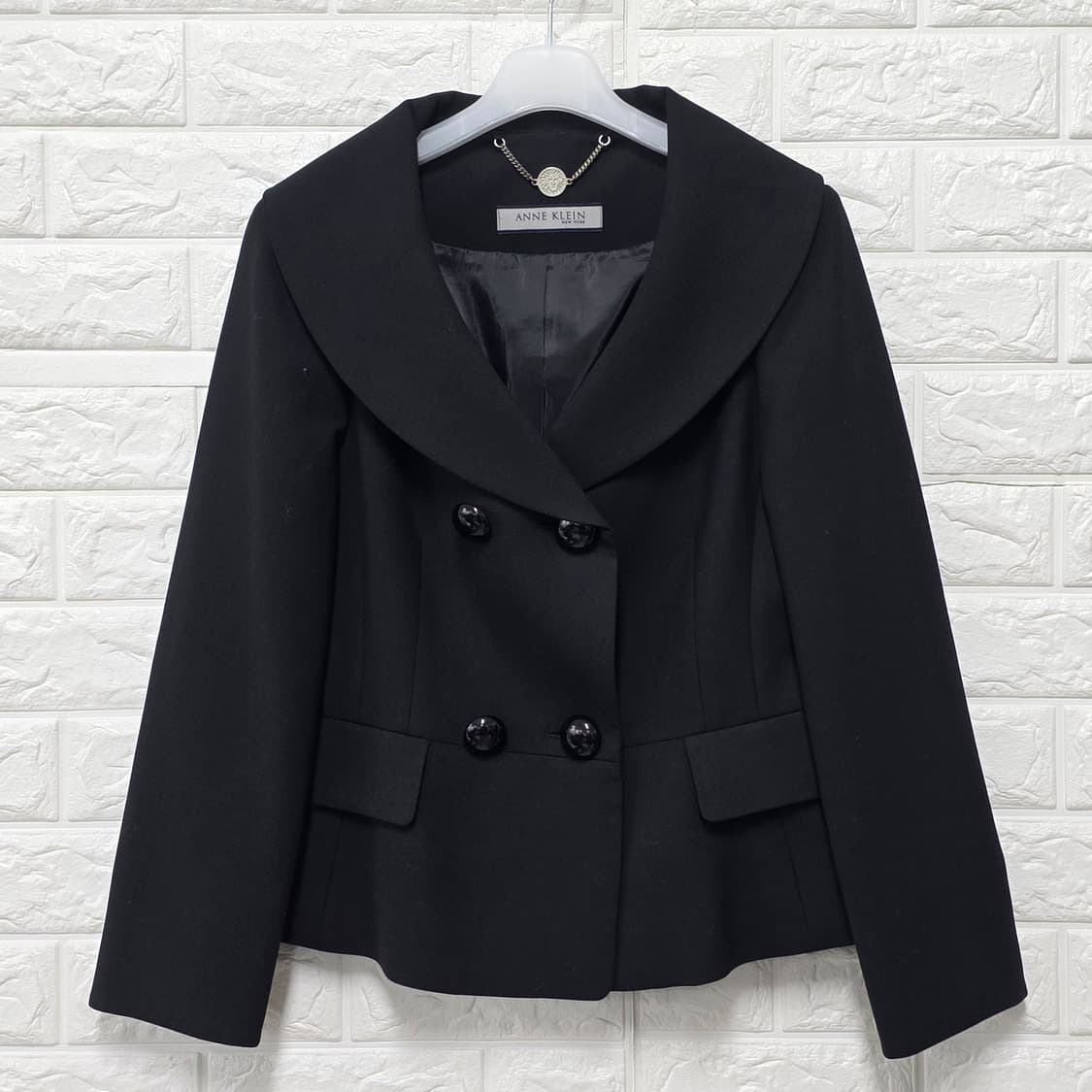 택포// 앤클라인 블랙 더블 하프 자켓 M 상품이미지1