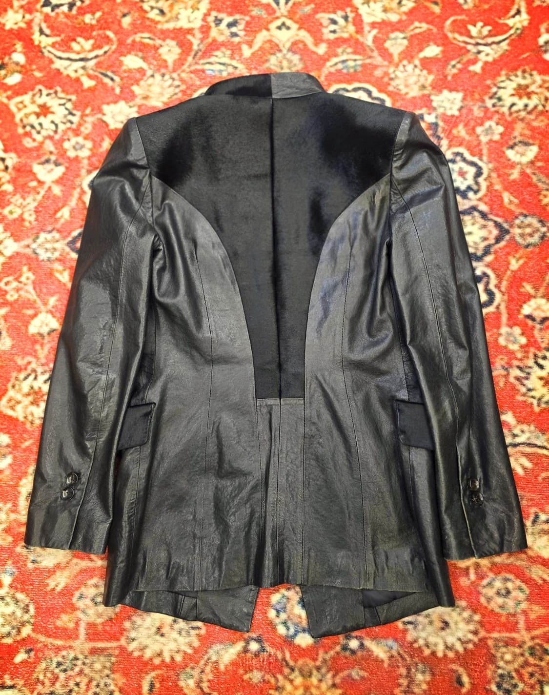 오브제(Obzee)강진영송치 배색 양가죽 자켓 상품이미지3