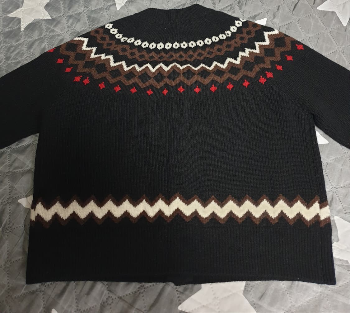 (안유진st) 르누이 램스울100% 자가드패턴 브리티시 가디건 (F) 상품이미지8