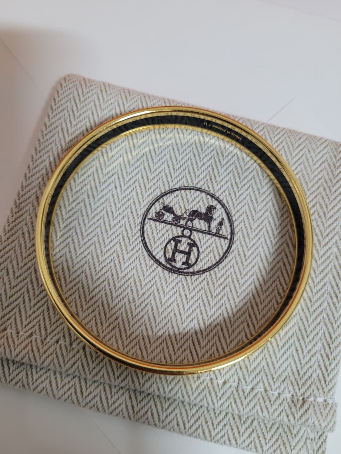 에르메스 OPH 에나멜 뱅글 클릭 H 팔찌 화이트 금장 상품이미지9