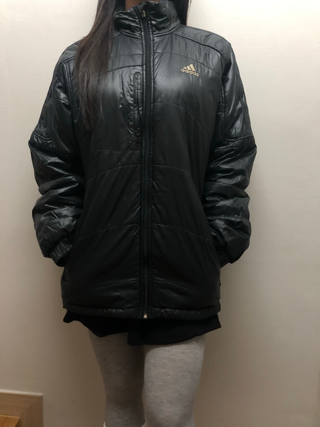 빈티지 아디다스 블랙 패딩 점퍼 상품이미지2