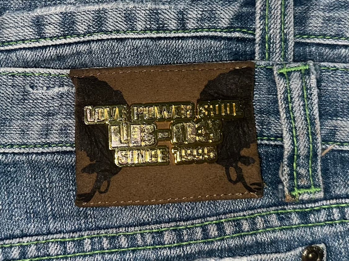 LB-03 Love Power Soul Denim 데님 숏팬츠 상품이미지3