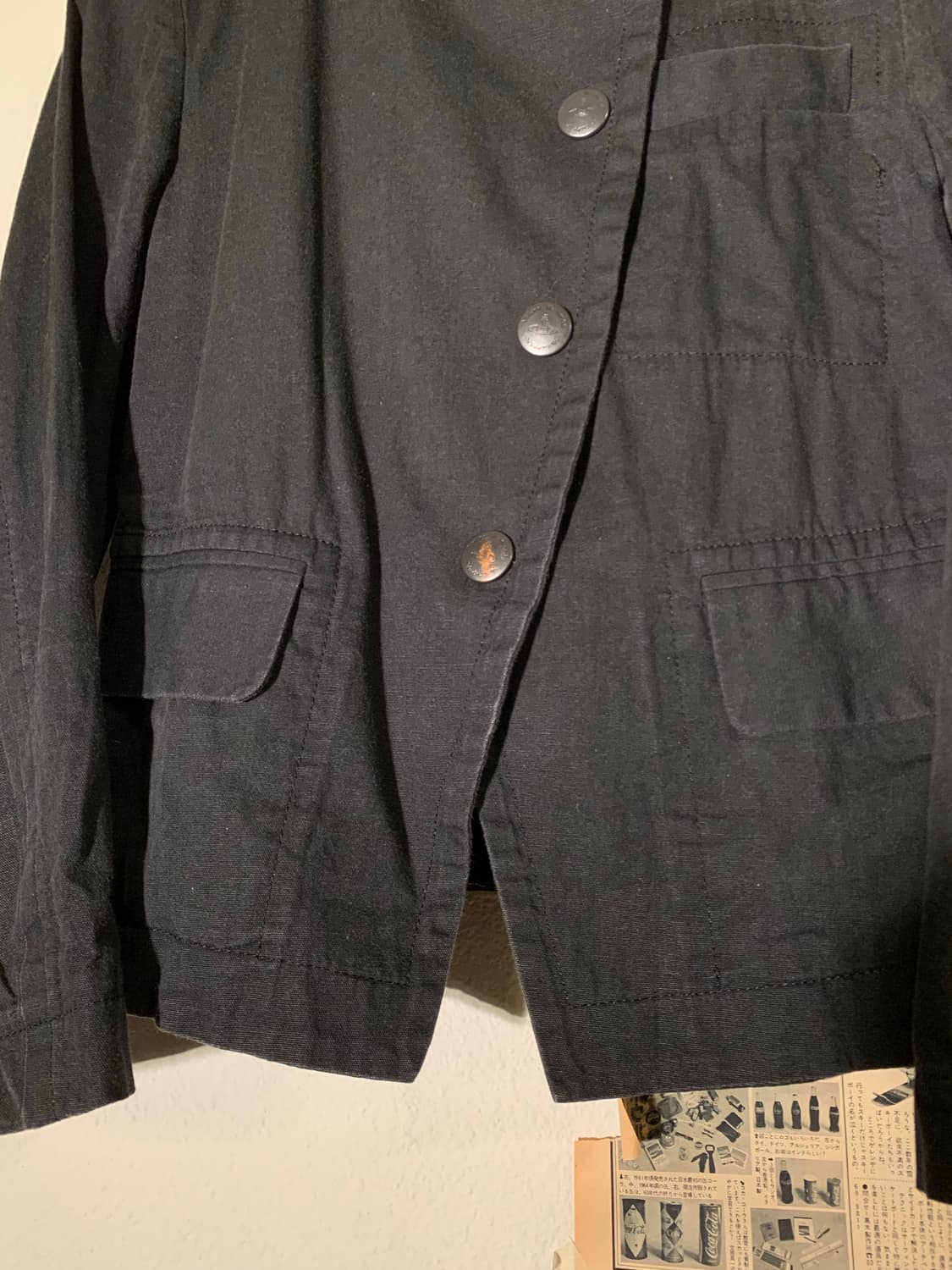 비비안웨스트우드 앵글로마니아 사선버튼 백 셔링 아티잔 테일러드자켓 상품이미지8