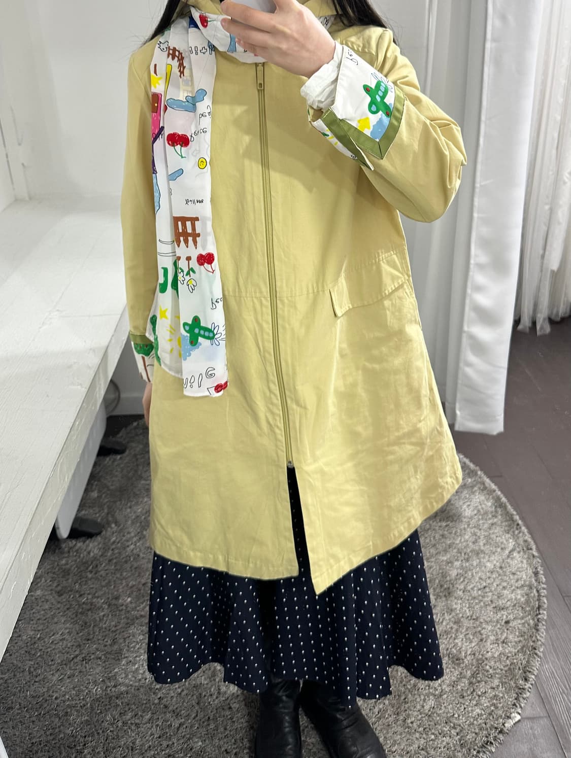 scarf soft lemon coat 상품이미지3