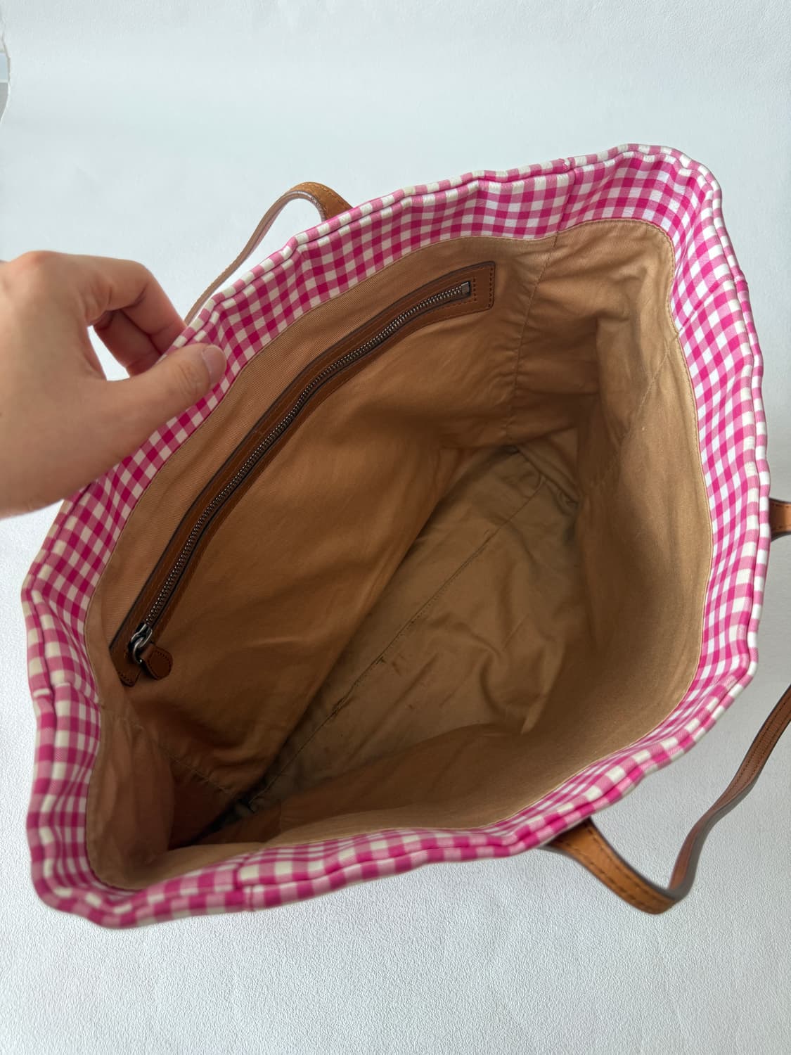 폴로 골프(POLO GOLF) 깅엄체크 토트백(큰 사이즈) 상품이미지6