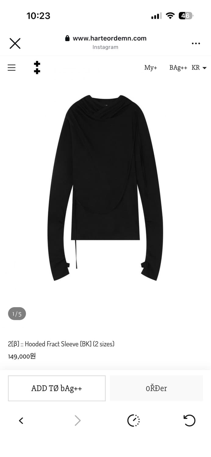 harteordemn hooded fract sleeve 상품이미지1