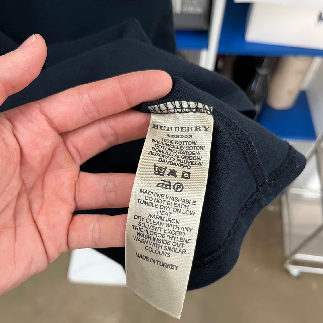 버버리 우먼 피케 반팔 티셔츠 S 상품이미지5