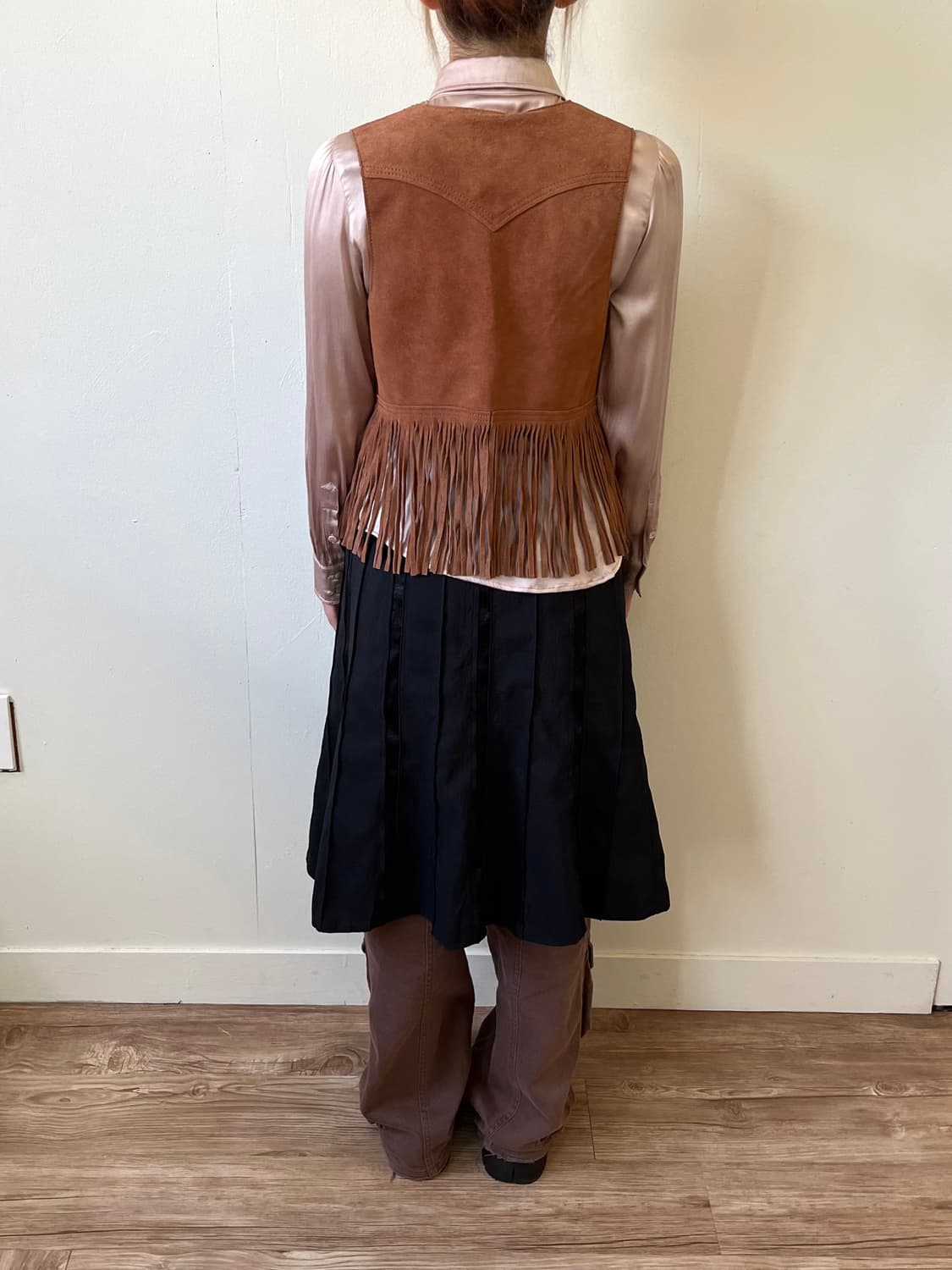 vtg japan 아카이브 블랙 스커트 상품이미지9
