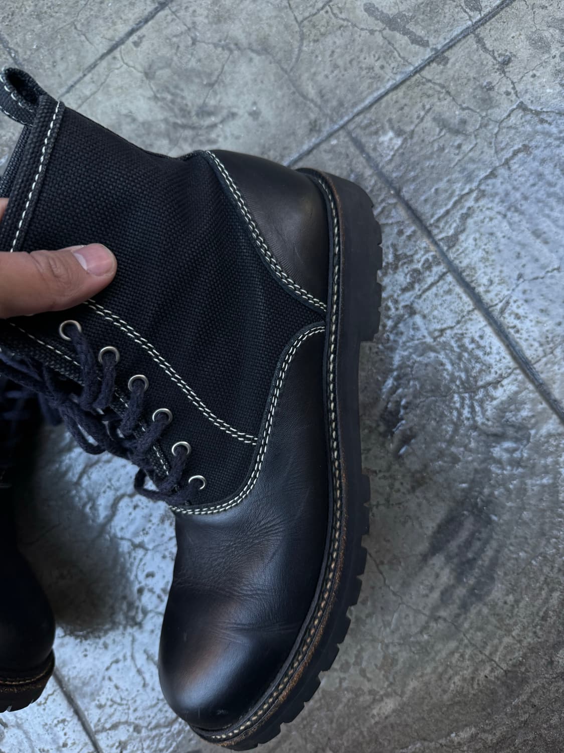 꼼데가르송 옴므 스티치 이중 도킹 부츠 상품이미지9