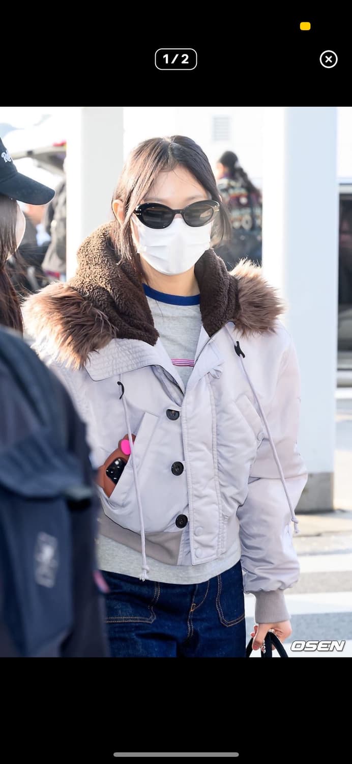 (미착용)오픈와이와이 아우터 faux fur zipper hood ma1 상품이미지2