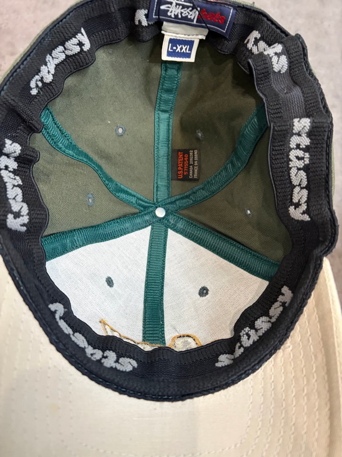 90s 스투시 볼캡 그린/화이트 모자 상품이미지7