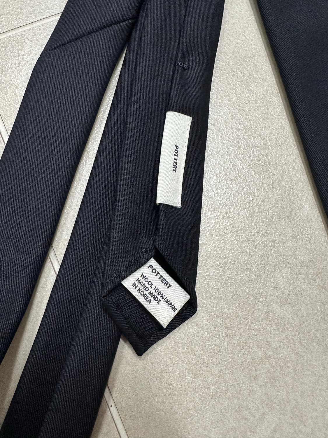 포터리 Pottery 울 넥타이 다크네이비 상품이미지2