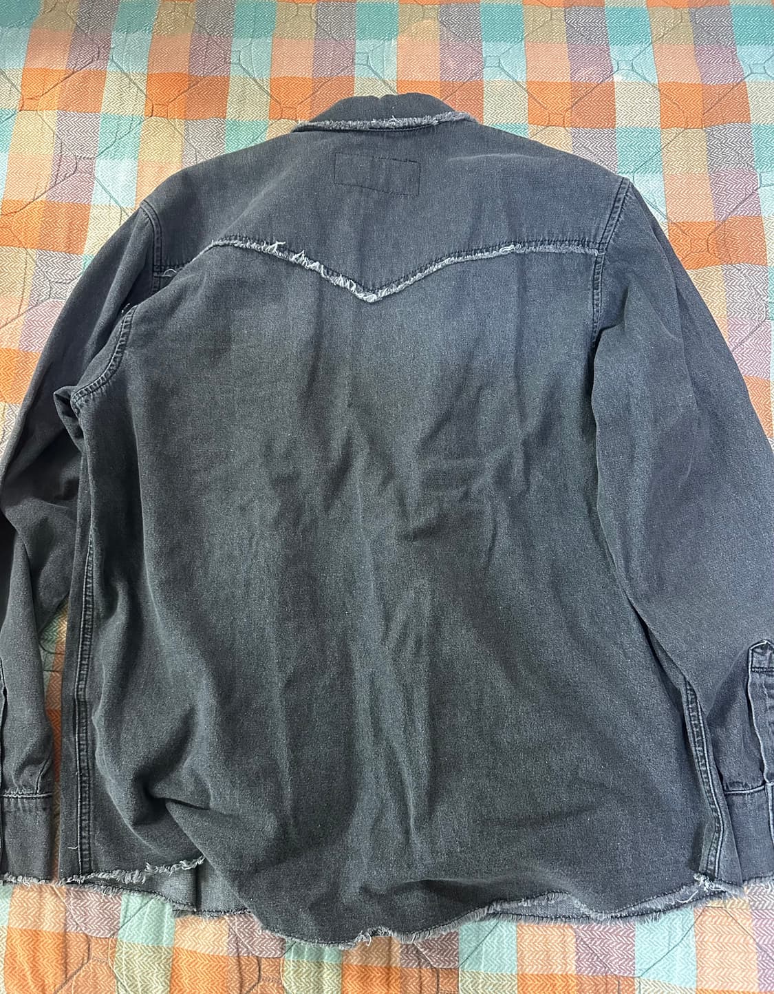 더바이닐하우스 Western denim shirt 블랙 L 상품이미지3