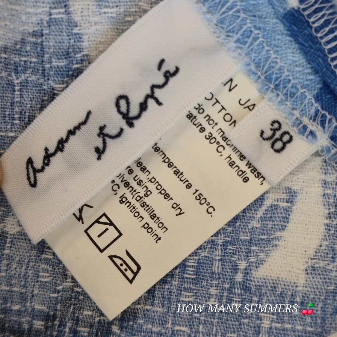 Adam et Rope 블루 패턴 슬리브리스 상품이미지8