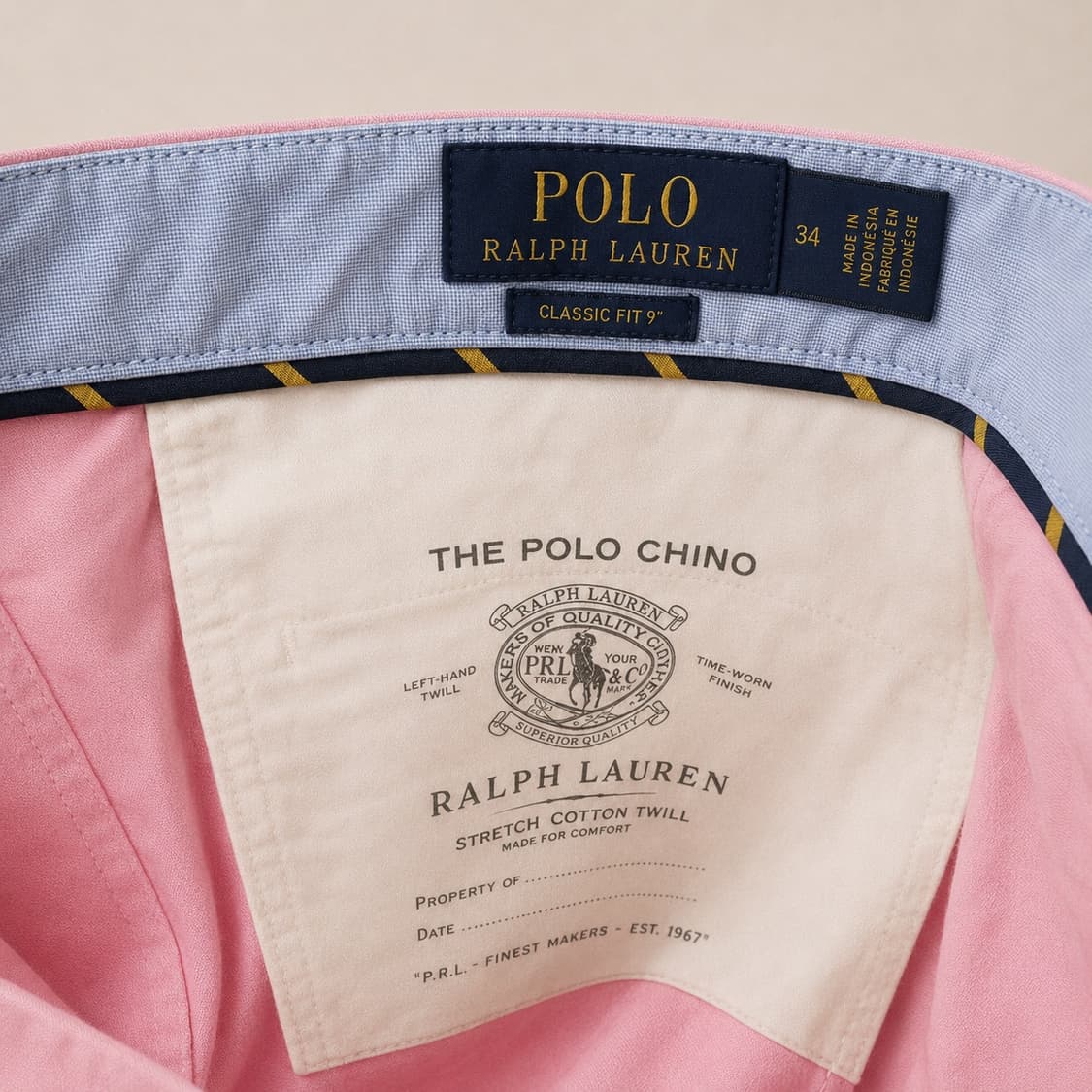 [무료배송] 폴로 랄프로렌 핑크 The Polo Chino 쇼츠 34 새 상품이미지6