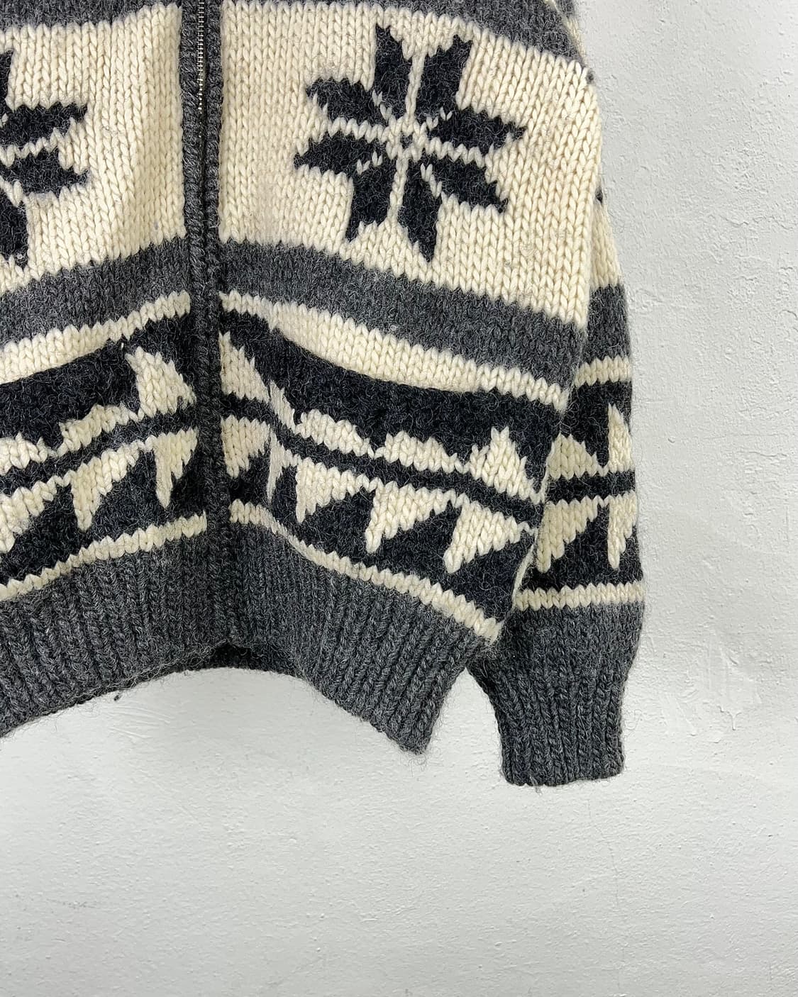 퍼스트 다운 카우보이 헤비 울 숄 카라 니트 코위찬 상품이미지5