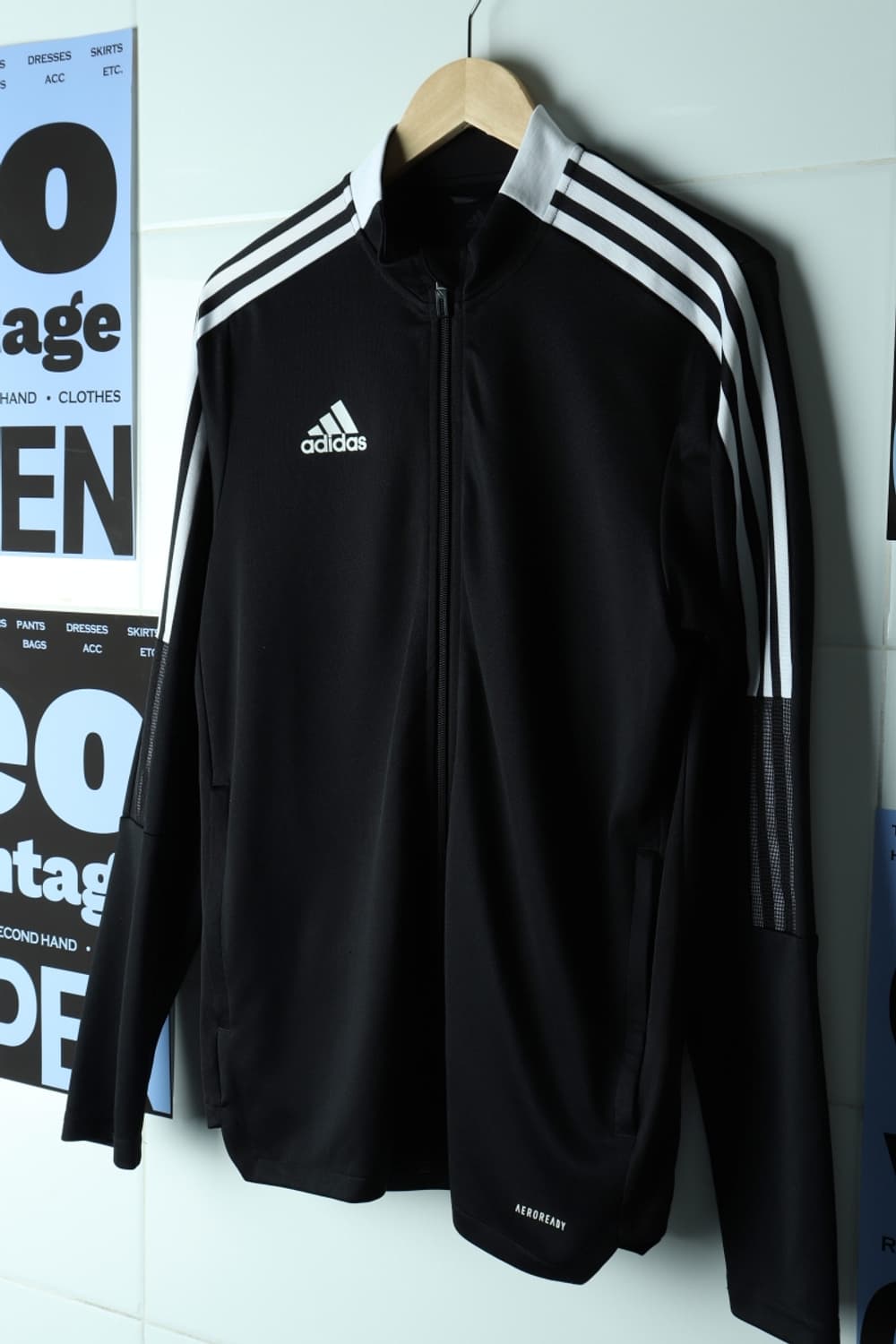 (XL-2XL) 아디다스 집업 바람막이 점퍼자켓 삼선 박시-H32705 상품이미지1
