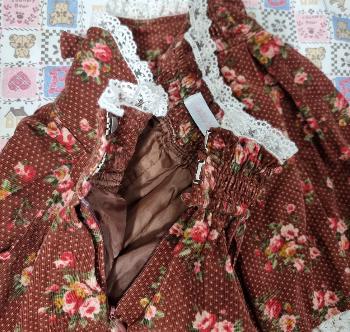 리즈리사(Liz Lisa) 초코플라워 데님 큐롯 상품이미지7