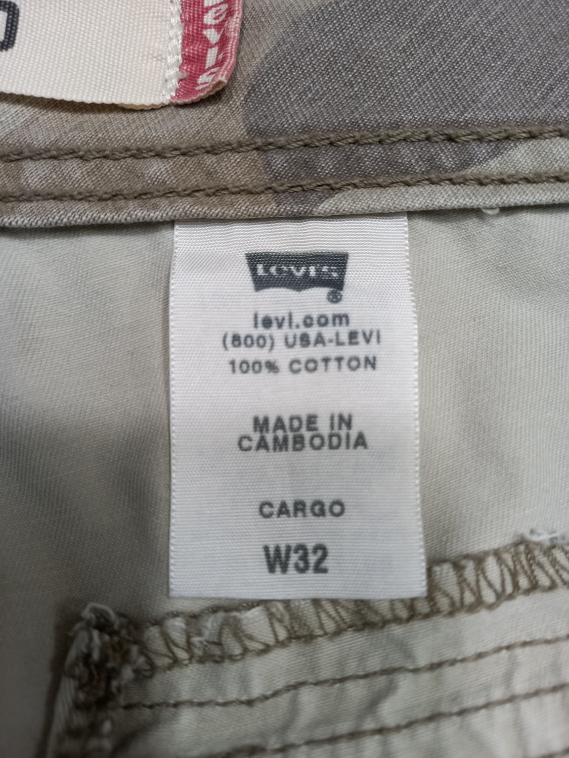 34-35 빈티지 리바이스 카고 반바지 연베이지 34-587 상품이미지5