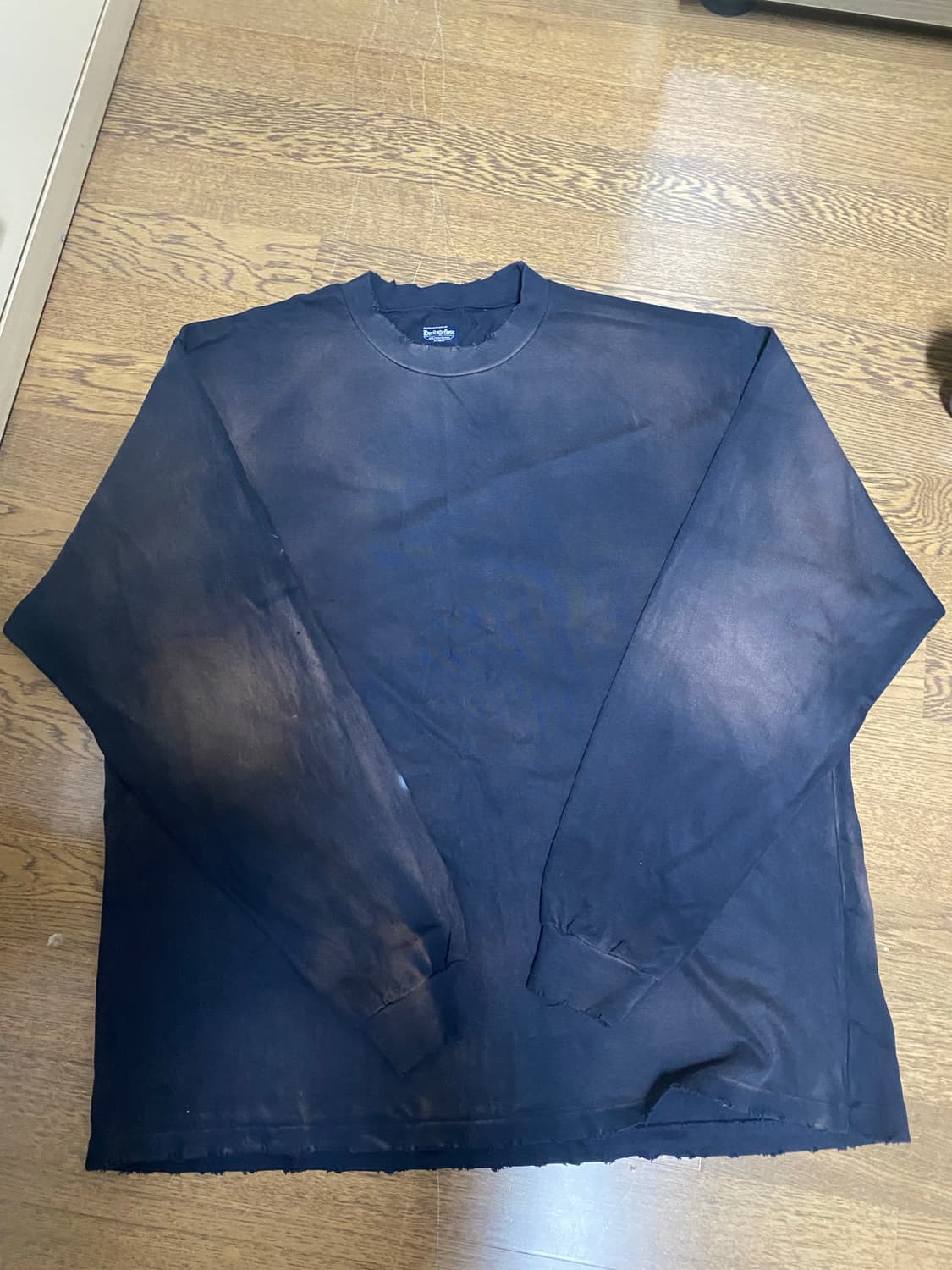 헤리티지플로스 더티 워싱 데미지 롱슬리브 xl 상품이미지1