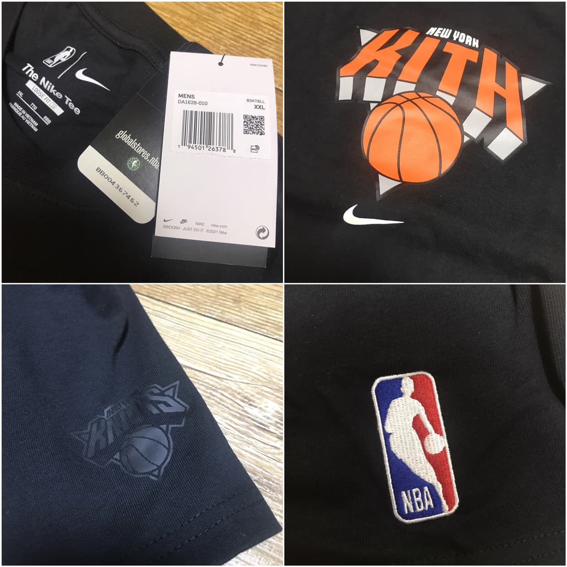 kith x nike 뉴욕 닉스 구버전 반팔 2xl 상품이미지2